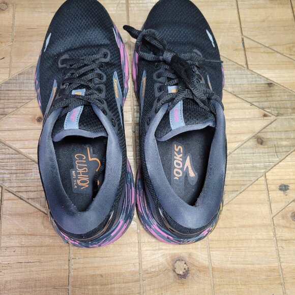 Brooks Ghost 15 Womens Shoes Size 8 Running Black Phlox Oriole Sneakers - Picture 10 of 12